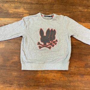 Psycho Bunny Gray Sweatshirt with Black & Red Logo